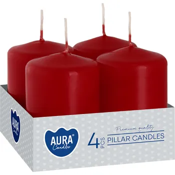 Svíčka svíčka adventní 60x40mm ČRV BURGUND (4ks)