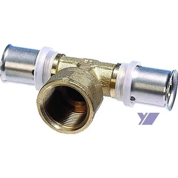 rozdělovač topení Lisovací T-kus s vnitřním závitem pro vícevrstvé trubky Pex-al-pex COMISA 16 x 1/2mm