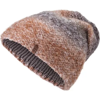 Čepice Dámská pletená zimní čepice WROBI 417-08, melír oranžové barvy 7100432-2