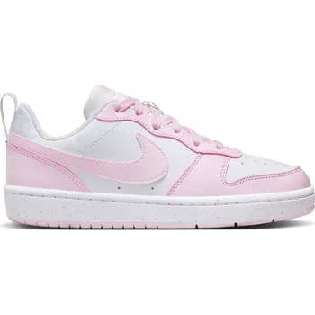 Chlapecké tenisky Nike Court Borough Low 2 SE Big Kids' Shoes White/Pink 5.5 (38.5)