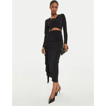 Dámská halenka ViCOLO Halenka US0025 Černá Slim Fit L