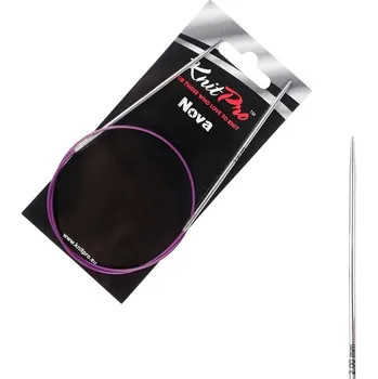 Jehlice KnitPro Nova kruhové kovové fixní jehlice 2mm 50cm (KnitPro Nova kruhové kovové jehlice 2mm 50cm)