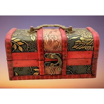 Úložný box Dřevěná truhlička 15 x 7,5 x 7,5 cm, víčko lesklý vzhled