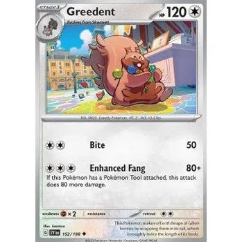 Volný čas Pokémon SV1en 152/198 Greedent - Scarlet & Violet Stav: Near Mint, Verze: NORMAL
