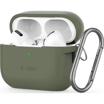 Příslušenství pro sluchátka POUZDRO TECH-PROTECT SILICONE HOOK APPLE AIRPODS PRO 1 / 2 OLIVE GREEN