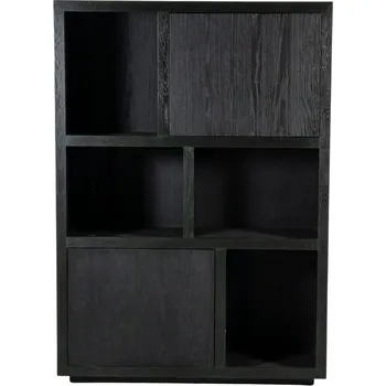 Knihovna Eleonora Černá dubová knihovna Helsinki 170 x 120 cm