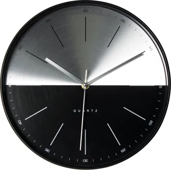 Hodiny Nástěnné hodiny PETRA černá Ø 30 cm Mybesthome Hodiny mají vteřinovou ručičku