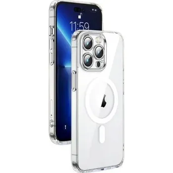 MagSafe silikonový kryt pro iPhone 12 Pro Max - Průhledný