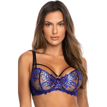 Podprsenka Nepřehlédnutelná erotická podprsenka Axami černo-modrá, 75B i510_52061546158