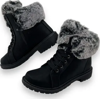 Dámská zimní obuv Lathay moda Dámské černé zimní boty 05 Barva: Černá, Velikost: 40