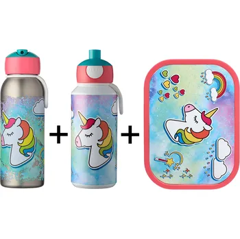 Svačinový box MEPAL DĚTSKÝ SVAČINOVÝ SET A TERMO LÁHEV MEPAL, CAMPUS, JEDNOROŽEC