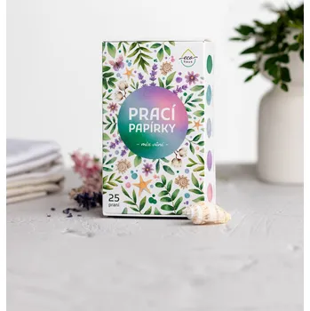 Prací prášek Prací papírky mix EcoHaus v dárkové krabičce (celkem 25 praní)