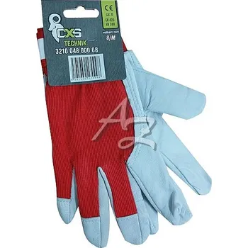 Pracovní rukavice Rukavice CXS TECHNIK s blistrem, červeno-bílé, vel. 8/M