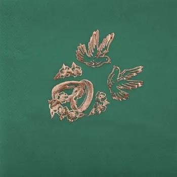 Papírový ubrousek Ubrousky svatební tm. zelené, 33x33cm, 3-vrstvé