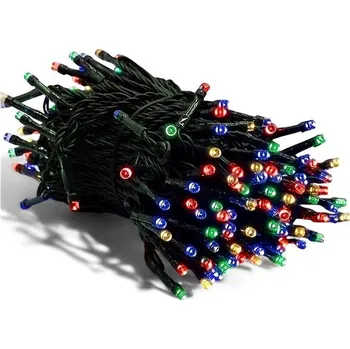 Vánoční dekorace Vnitřní vánoční řetěz 25 m 250 led, barevný, 8 programů