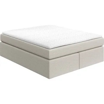 Postel Maison de Rêve Světle béžová čalouněná postel boxspring CHESTNUT 200 x 200 cm