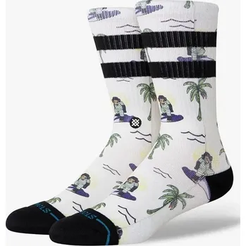 Pánské ponožky ponožky Stance Surfin Monkey Crew - White 43-47