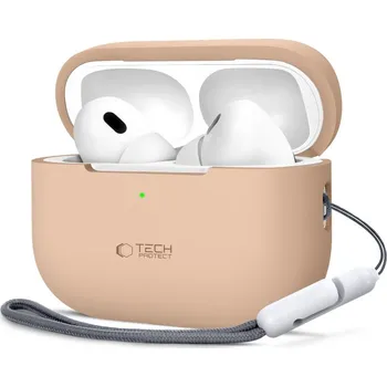 Příslušenství pro sluchátka POUZDRO TECH-PROTECT SILICONE APPLE AIRPODS PRO 1 / 2 CAFFE LATTE