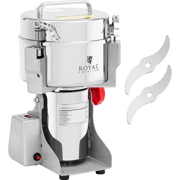 Kuchyňský mlýnek Royal Catering Mlýnek na koření RCMZ-2000D stříbrná