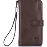 Bullcaptain kožená dlouhá peněženka Maurus Hnědá BULLCAPTAIN 97k-cube