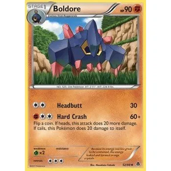 Sběratelská karetní hra Pokémon EPO 52/98 Boldore - Emerging Powers Stav: Excellent, Verze: NORMAL