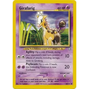 Sběratelská karetní hra Pokémon NG 058/111 Girafarig - Neo Genesis Stav: Good