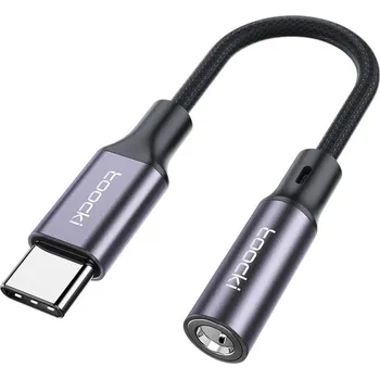Toocki USB-C (M) to 3.5mm Jack (F) 0.14m - ŠEDÝ