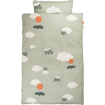 Dětská postýlka Zelené bavlněné dětské povlečení Done by Deer Happy clouds baby, 70 x 100 cm