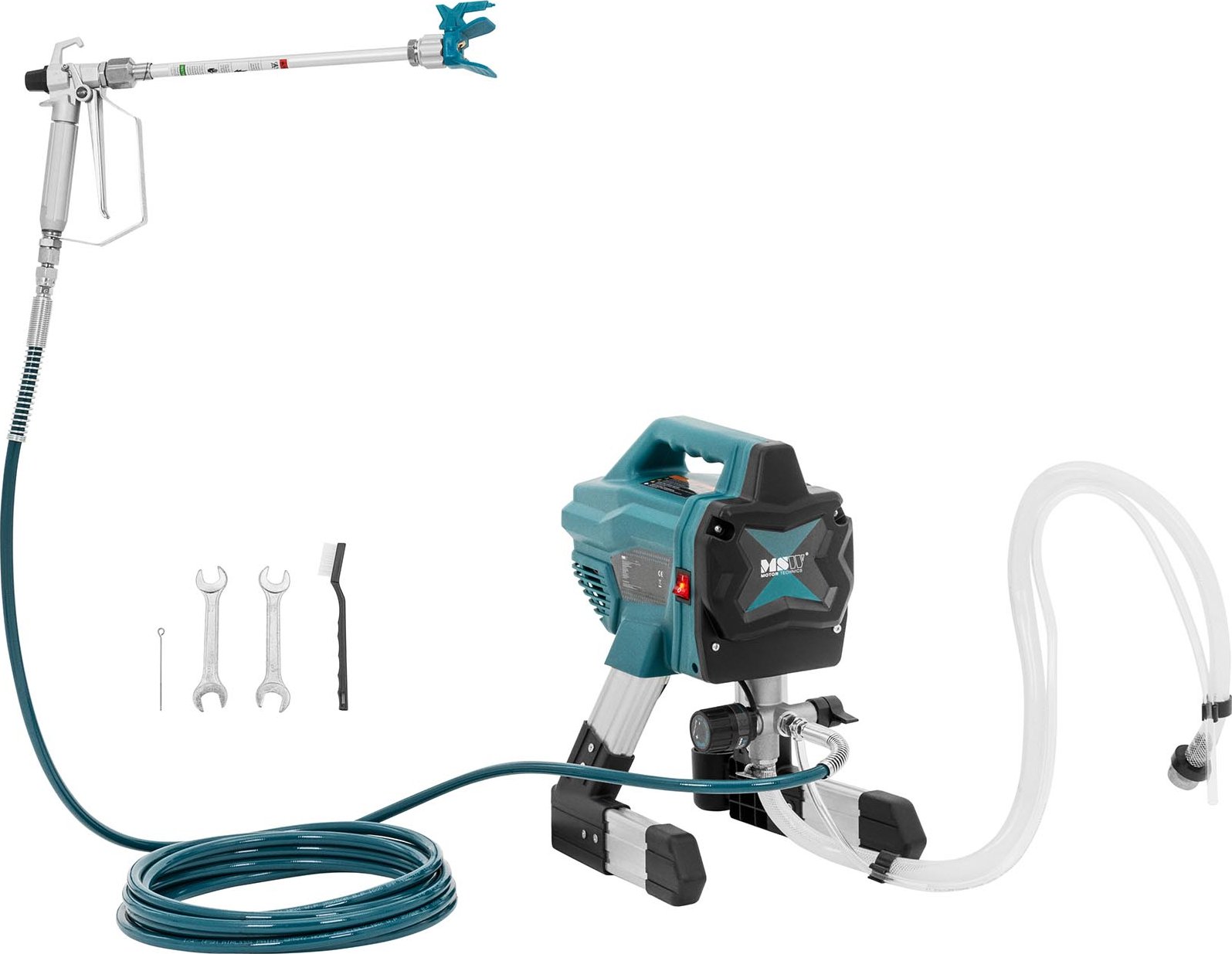 MSW Airless stříkací zařízení - 1,4 l/min - 180 bar - 7,5m hadice MSW-HSPR-650