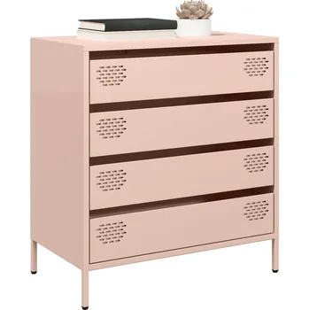 přebalovací pult a komoda Příborník růžový 68 x 39 x 73,5 cm ocel válcovaná za studena Růžová 851287