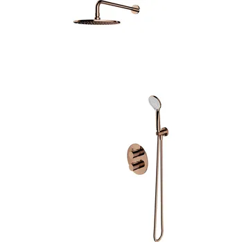 Sprchový set Omnires Y sprchová sada pod omítku s termostatem s dešťovou sprchou měděná SYSYT05CP