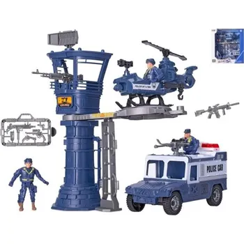 Hračka pro nejmenší Majjam Policie - Auto na volný chod s policisty a doplňky - 20 cm