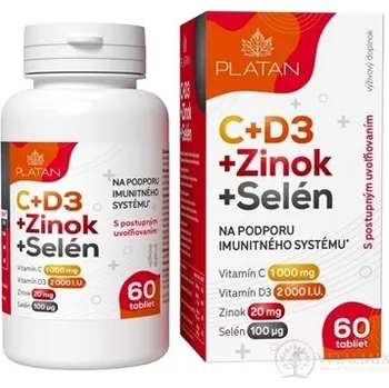 Naturlands PLATAN C+D3+Zinek+Selen tbl s postupným uvolňováním 60 ks