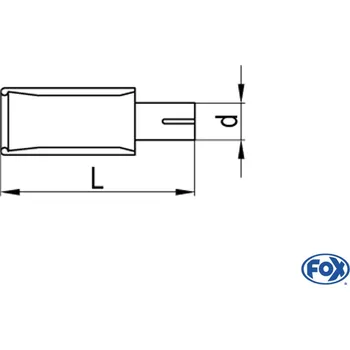 Šroubovací trubka typ 38 se svorkou jednoduchá - 115x85mm Levá / Ov FOX 38-EG-11585L-L_d_