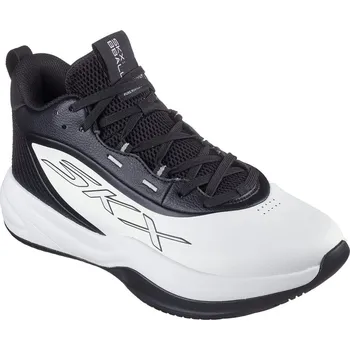 Pánská sálová obuv Skechers Klutch Basketball Trainers White/Black 9 (43)