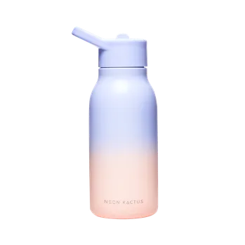 Láhev Neon Kactus dětská nerezová láhev 340 ml - fialovo-oranžová