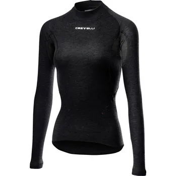 cyklistický dres CASTELLI - dámské funkční triko Flanders 2 Warm black XS