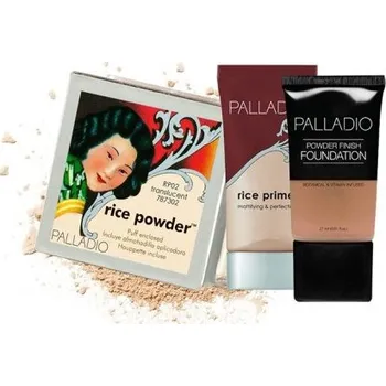 Kosmetická sada Palladio Face Set - Rýžový pudr Natural 7,25 g + podkladový primer 20 ml + make-up porcelan 27 ml Dárková sada