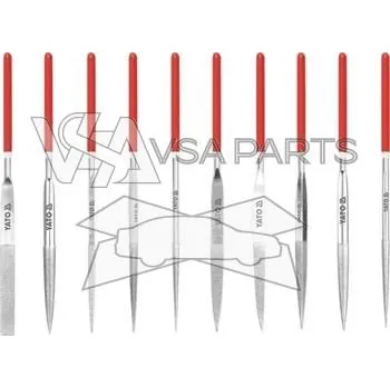 YATO Sada pilníků jehlových, 10 ks, 4 x 160 mm