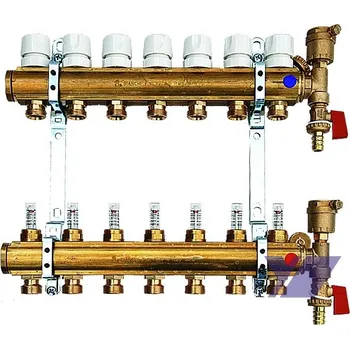 rozdělovač topení Rozdělovač BIANCHI C350-10 pro podlahové vytápění, mosazný - 554mm