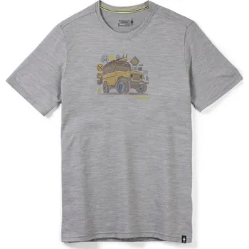 Pánské tričko Smartwool M Merino Sport 150 Overland Adventure SS Gtsf Barva: Šedá, Velikost: M