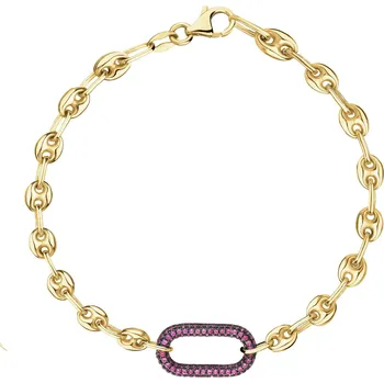 Náramek Zlatý náramek se zirkony - AP539-8672