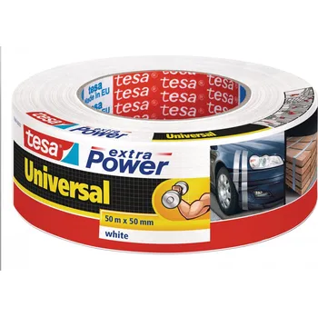 Lepicí páska tesa Opravná páska Extra Power Universal, textilní, silně lepivá, bílá, 50m x 50mm