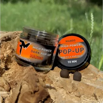Boilies Feeder Mania High Power Dark Pop Up Boilies and Barrels 10 mm - Mango