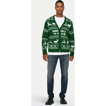 Dámský svetr Only & Sons Kardigan 22031172 Zelená Regular Fit S