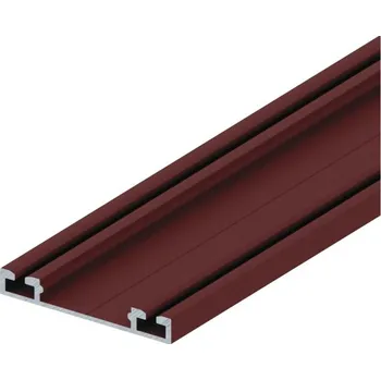 Nábytkové kování LAGUNA Dolní vedení Rama, dvojité, bordo matná Délka profilu: 4,0 m