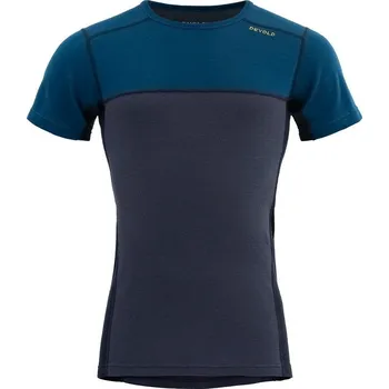 Pánské tričko Pánské funkční triko Devold merino 190 T-Shirt Man flood/night/ink M