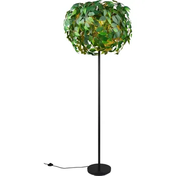 Stojací lampa Trio Leuchten R40463015 LEAVY - Moderní stojací lampa s lístečky v zelené barvě, výška 180cm, 3 x E14 (Moderní lampa se zelenými plastovými lístečky)