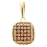 Přívěsek zlatý Čtverec s přírodními granáty