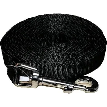 Vodítko pro psa Palkar vodítko stopovací z popruhu pro psy 10 m × 16 mm černé